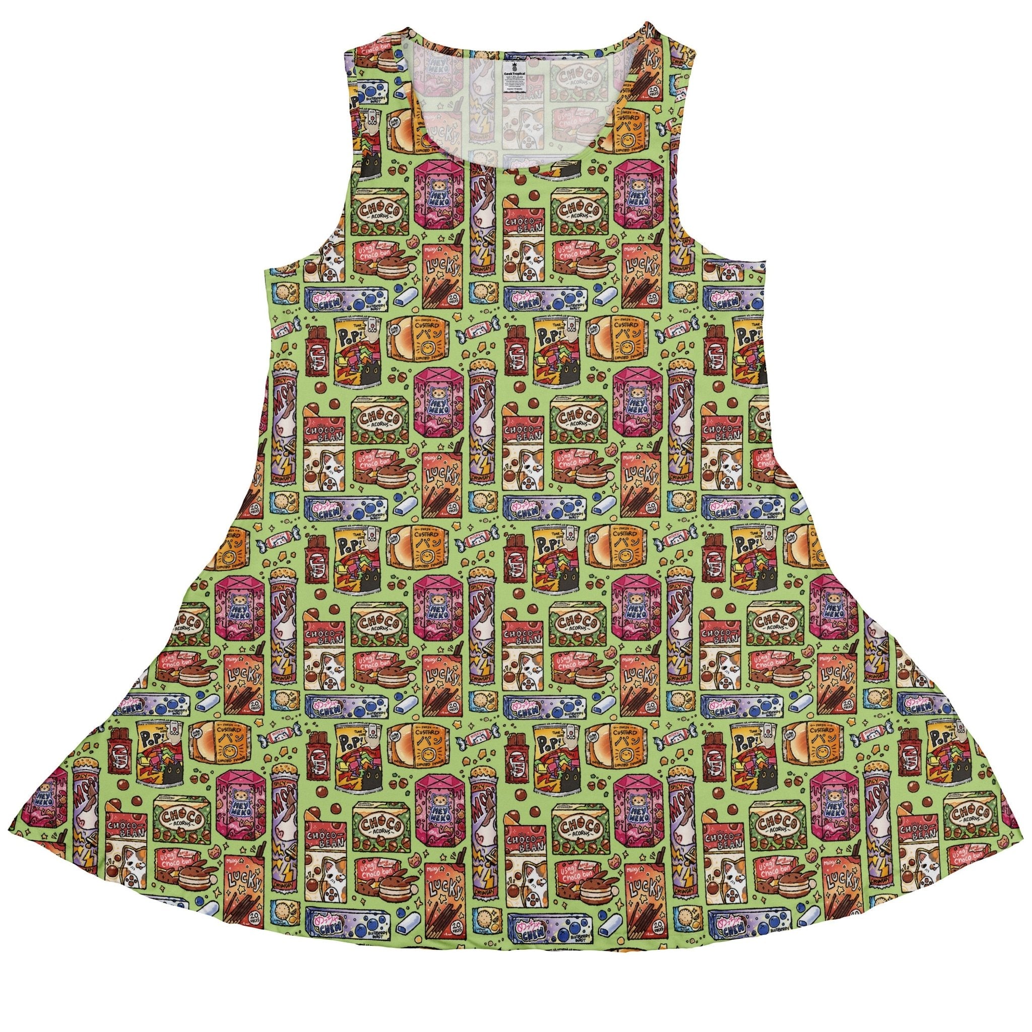 Japanese Vending Machine Snacks Dress Geek Nerd 0925 Anime Design by Ardi Tong