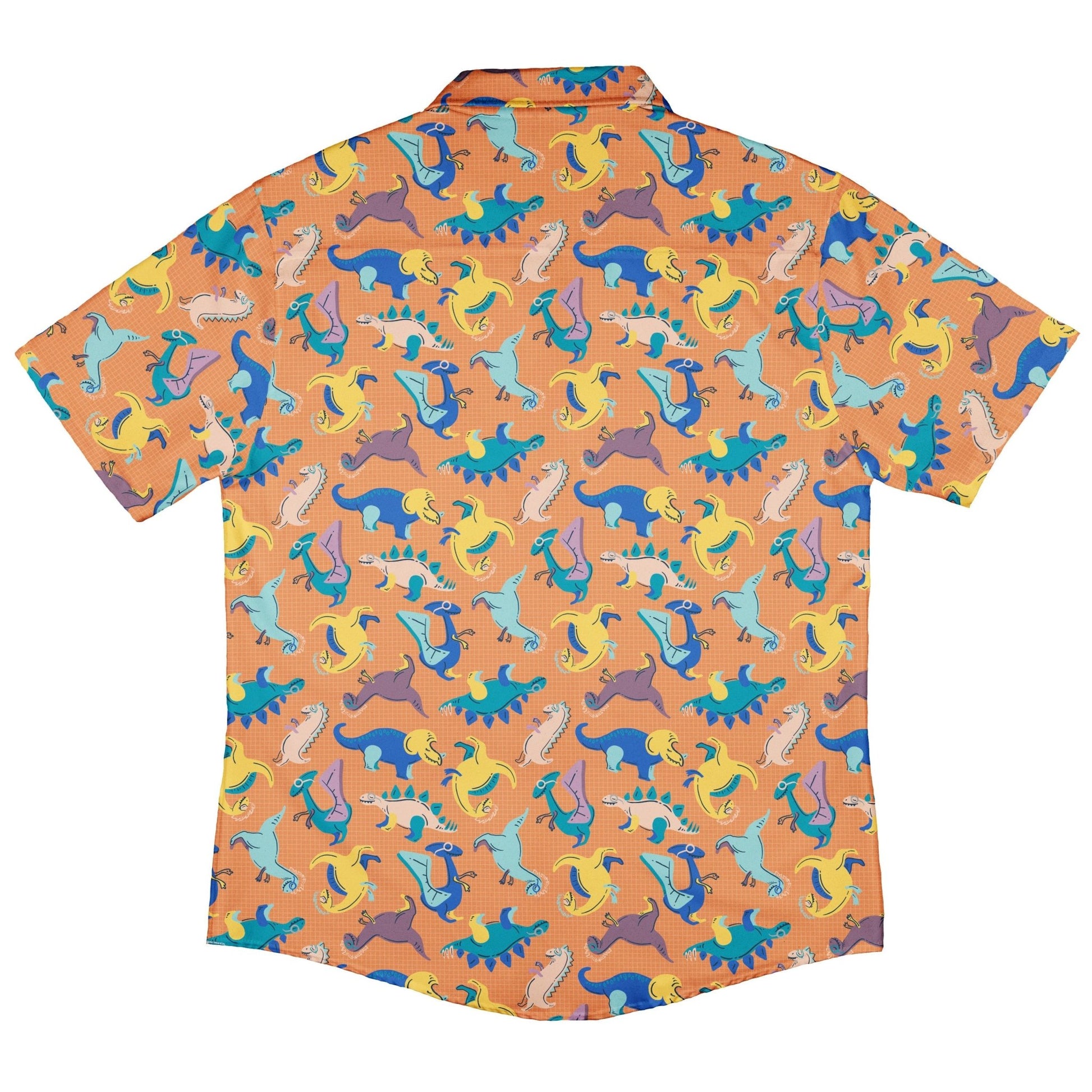 Just Dinosaur Button Up Shirt Geek Nerd adult sizing Design by Zirkus Design dinosaur print