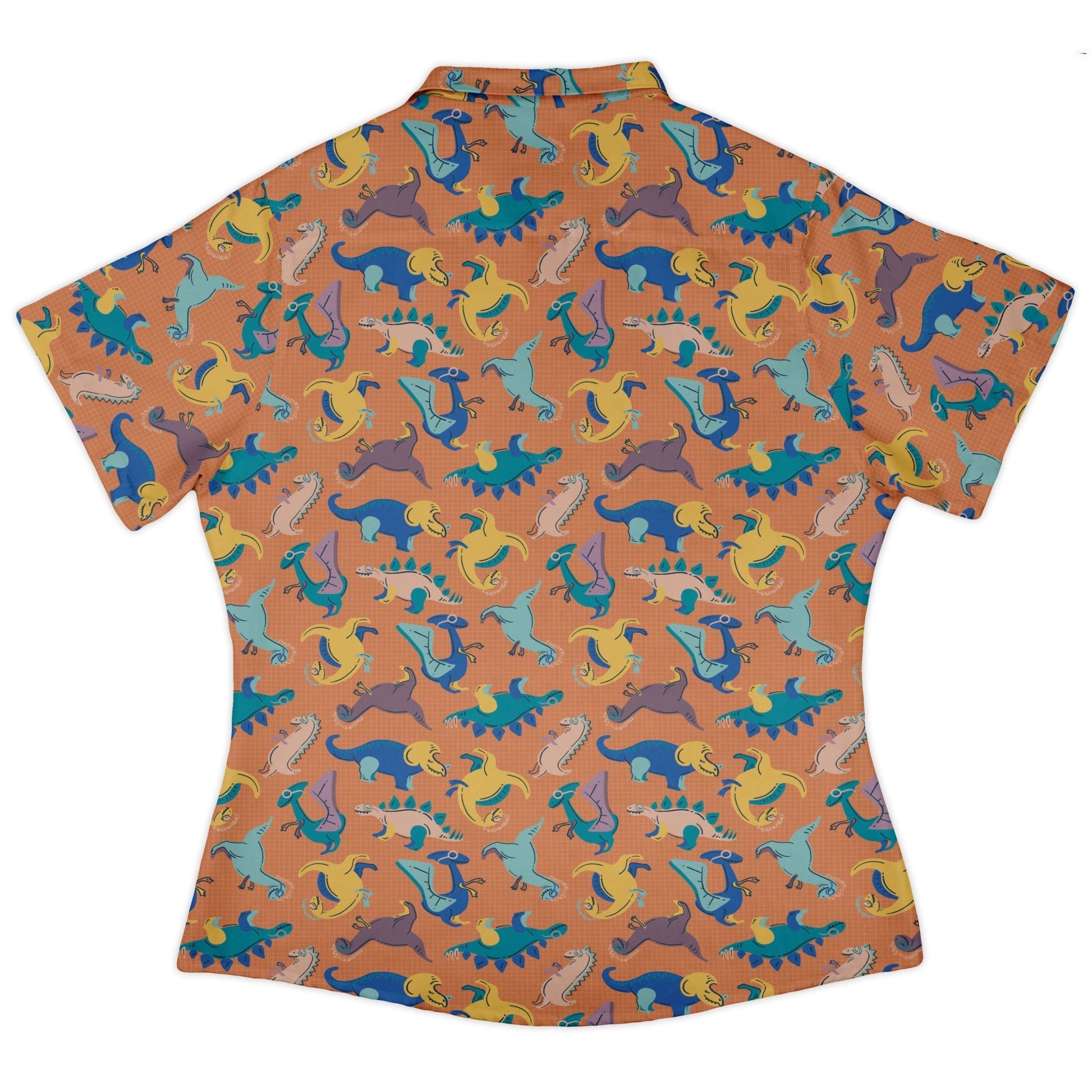 Just Dinosaur Curvy Button Up Shirt Geek Nerd Design by Zirkus Design dinosaur print q225