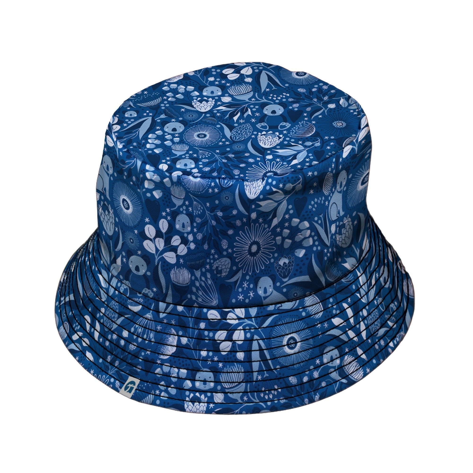 Koala Floral Bucket Hat Geek Nerd animal patterns botany print Design by Zirkus Design