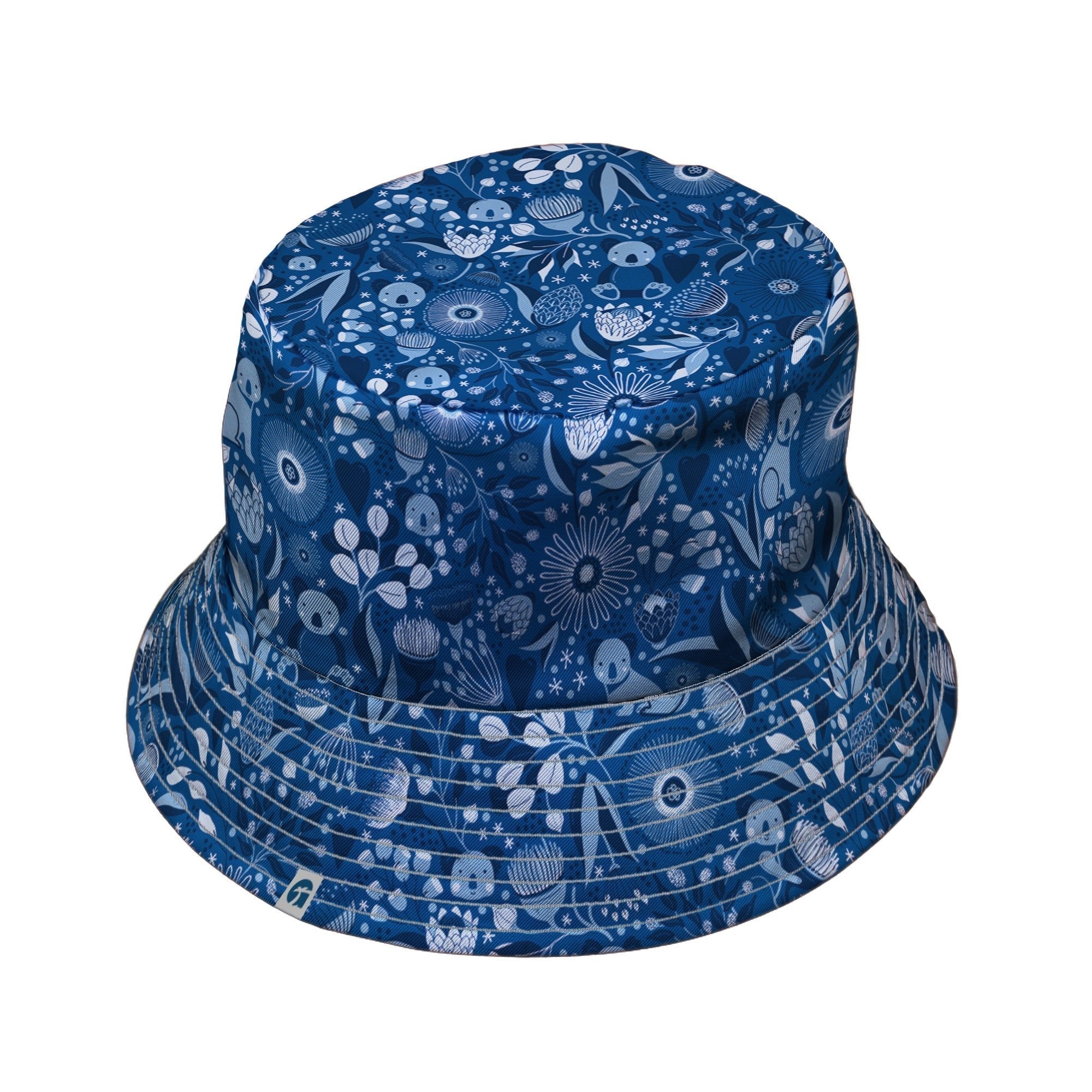 Koala Floral Bucket Hat Geek Nerd animal patterns botany print Design by Zirkus Design