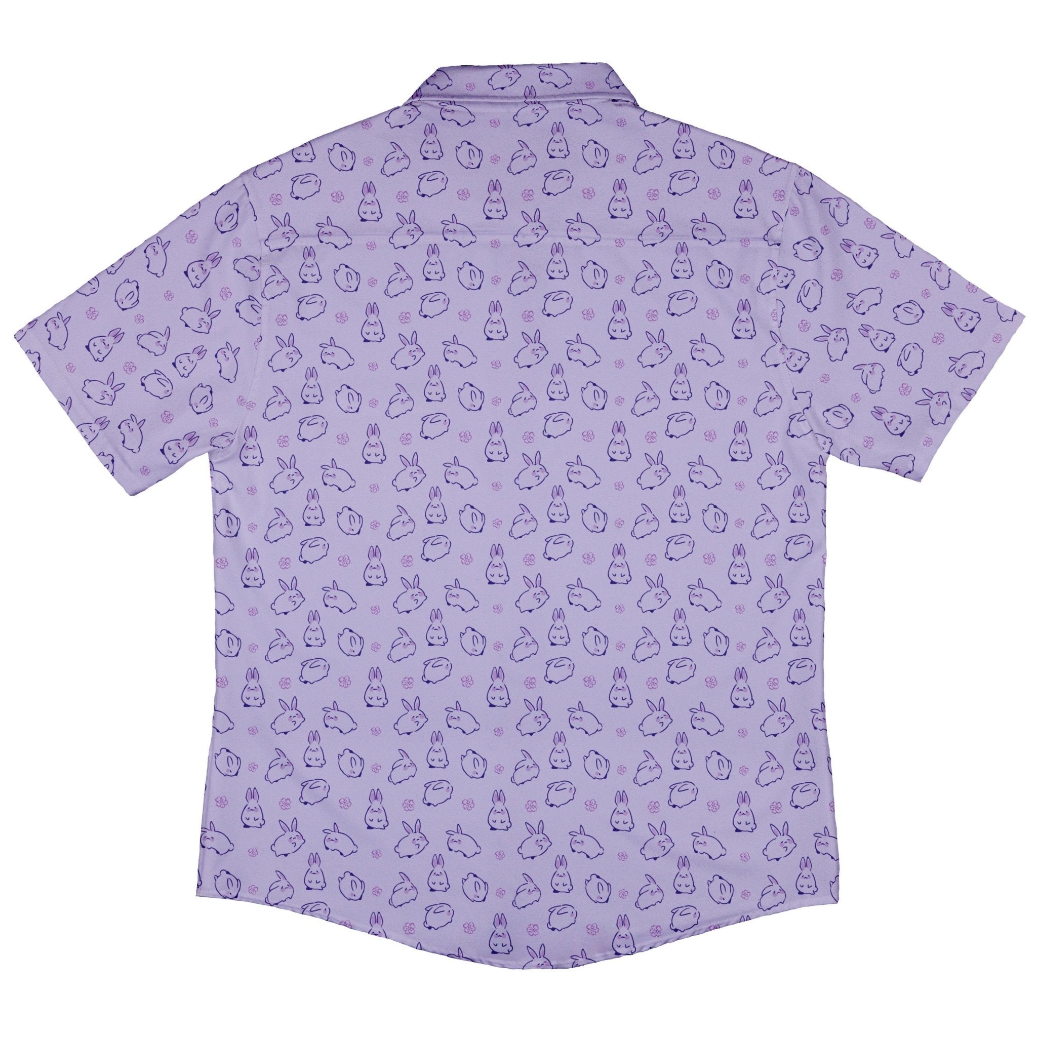 Lilac Anime Bunnies Button Up Shirt - Animal Patterns - Anime - Design by Ardi Tong