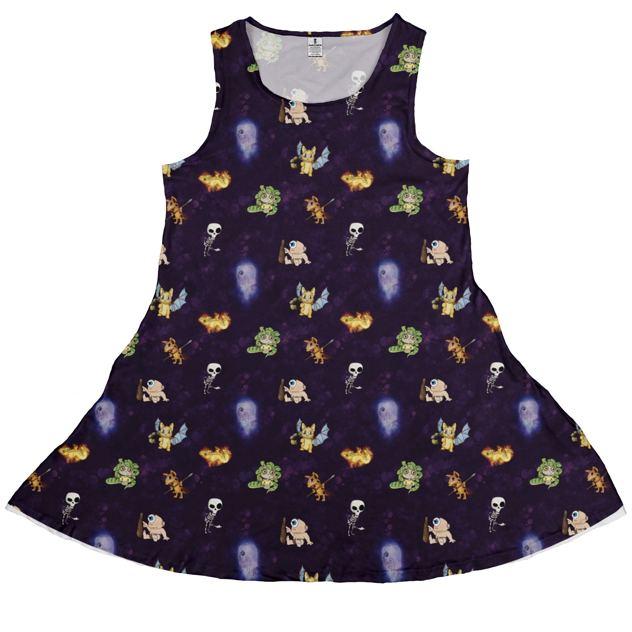 Little Monsters Dress Geek Nerd Designs by Nathan fantasy prints lx - C