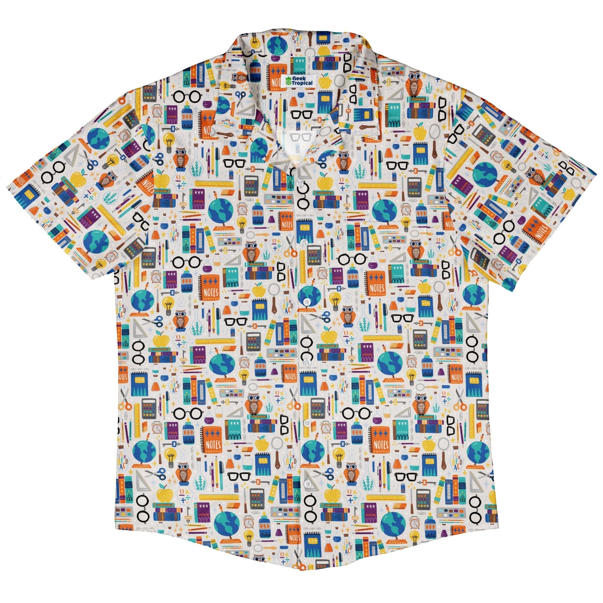 Magic Academics Button Up Shirt Geek Nerd adult sizing Design by Zirkus Design q225