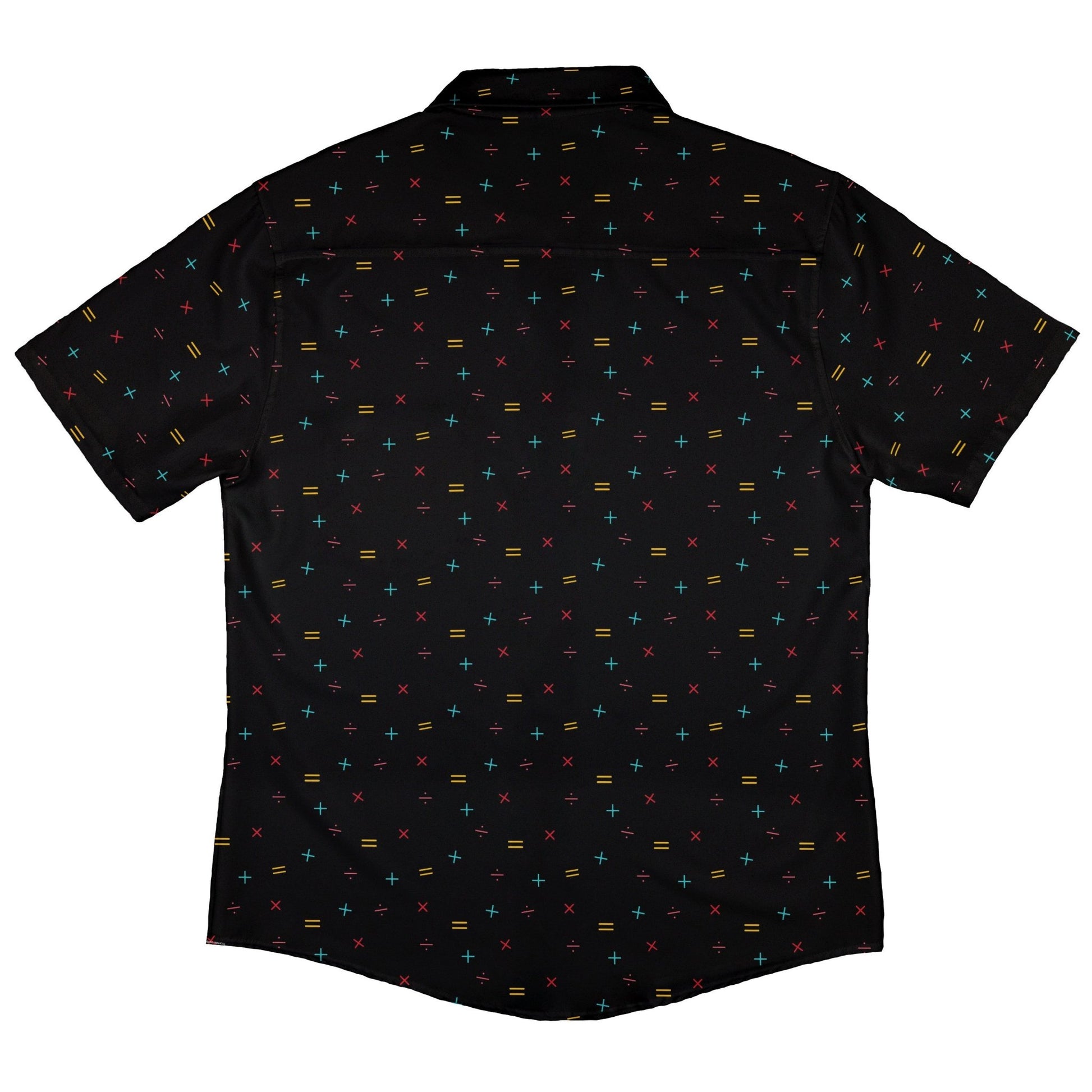 Math Symbols Black Button Up Shirt - adult sizing - mathematics print - Simple Patterns
