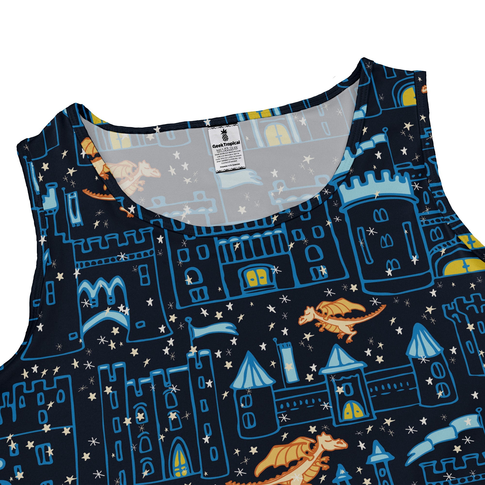 Medieval City Dragon Dress Geek Nerd Design by Zirkus Design fantasy prints lx - C