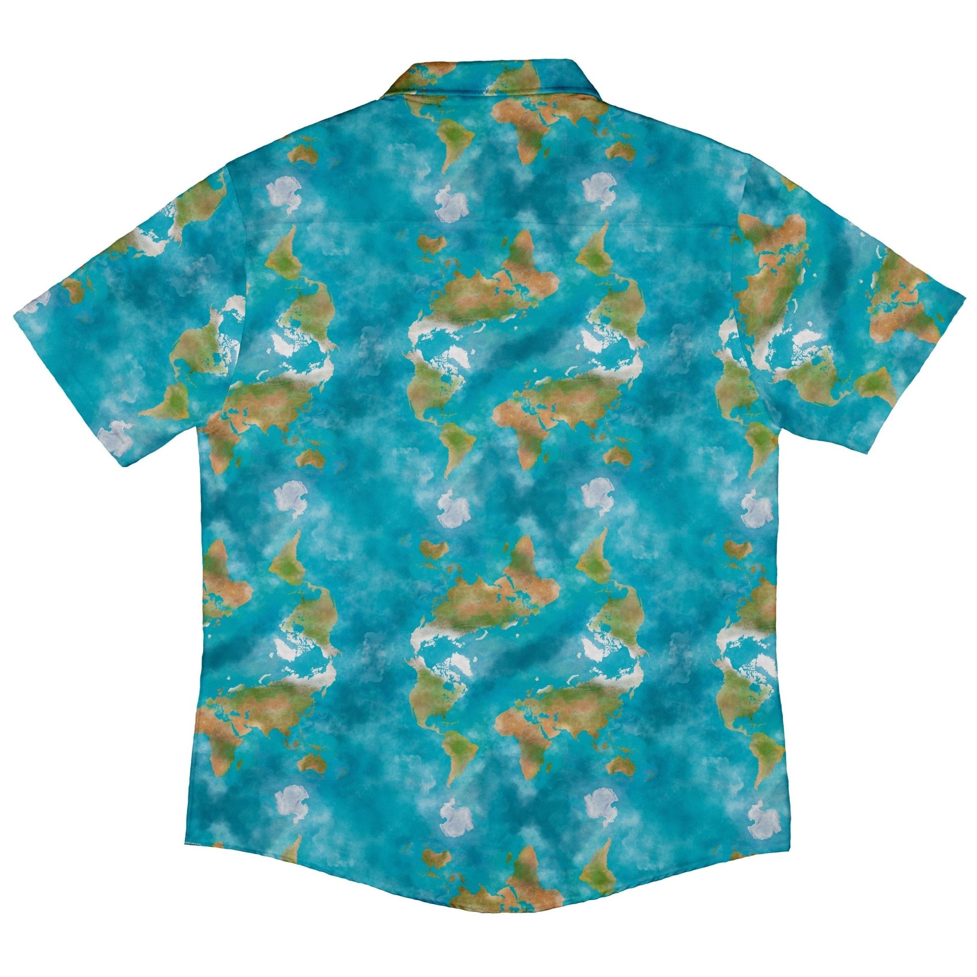 Mother Earth Button Up Shirt - adult sizing - Designs by Nathan - outer space & astronaut print
