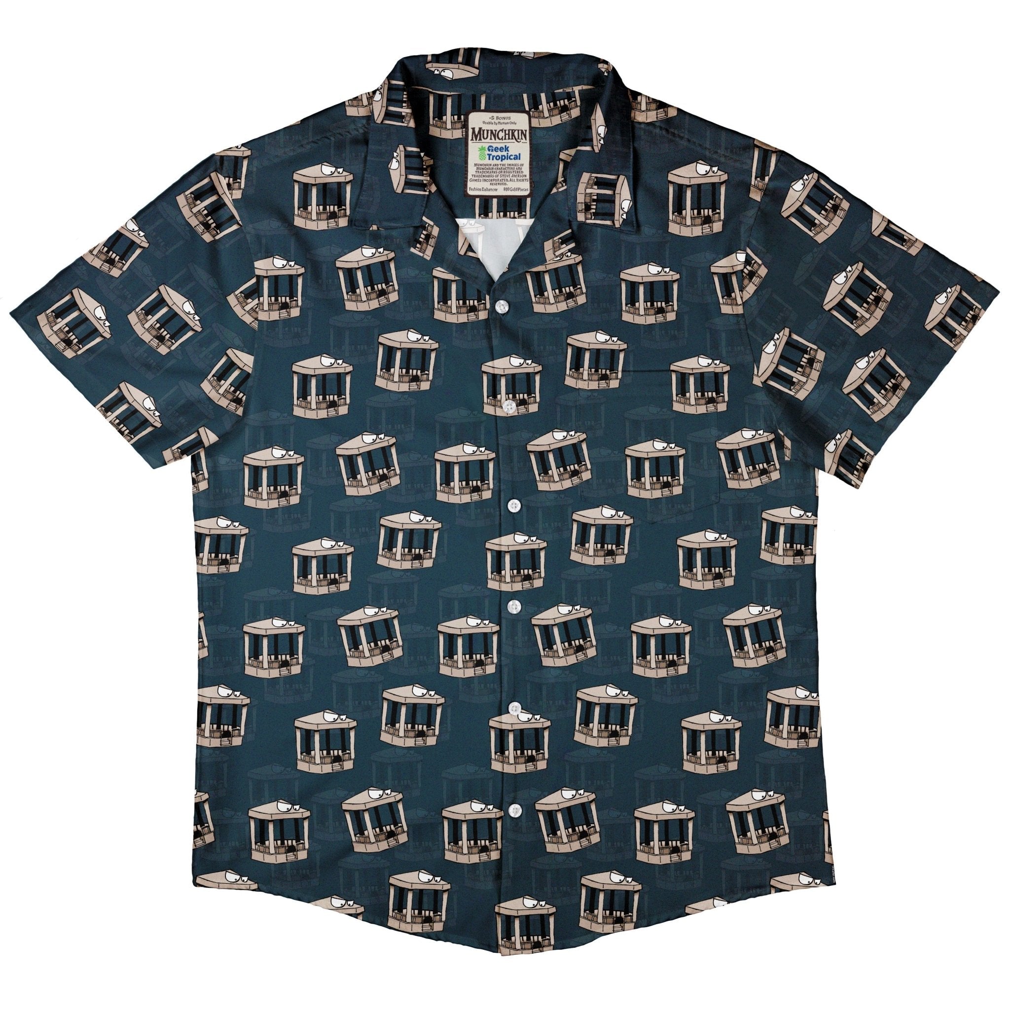 Munchkin Gazebos Button Up Shirt - board game print - Design by Dunking Toast - Munchkin print