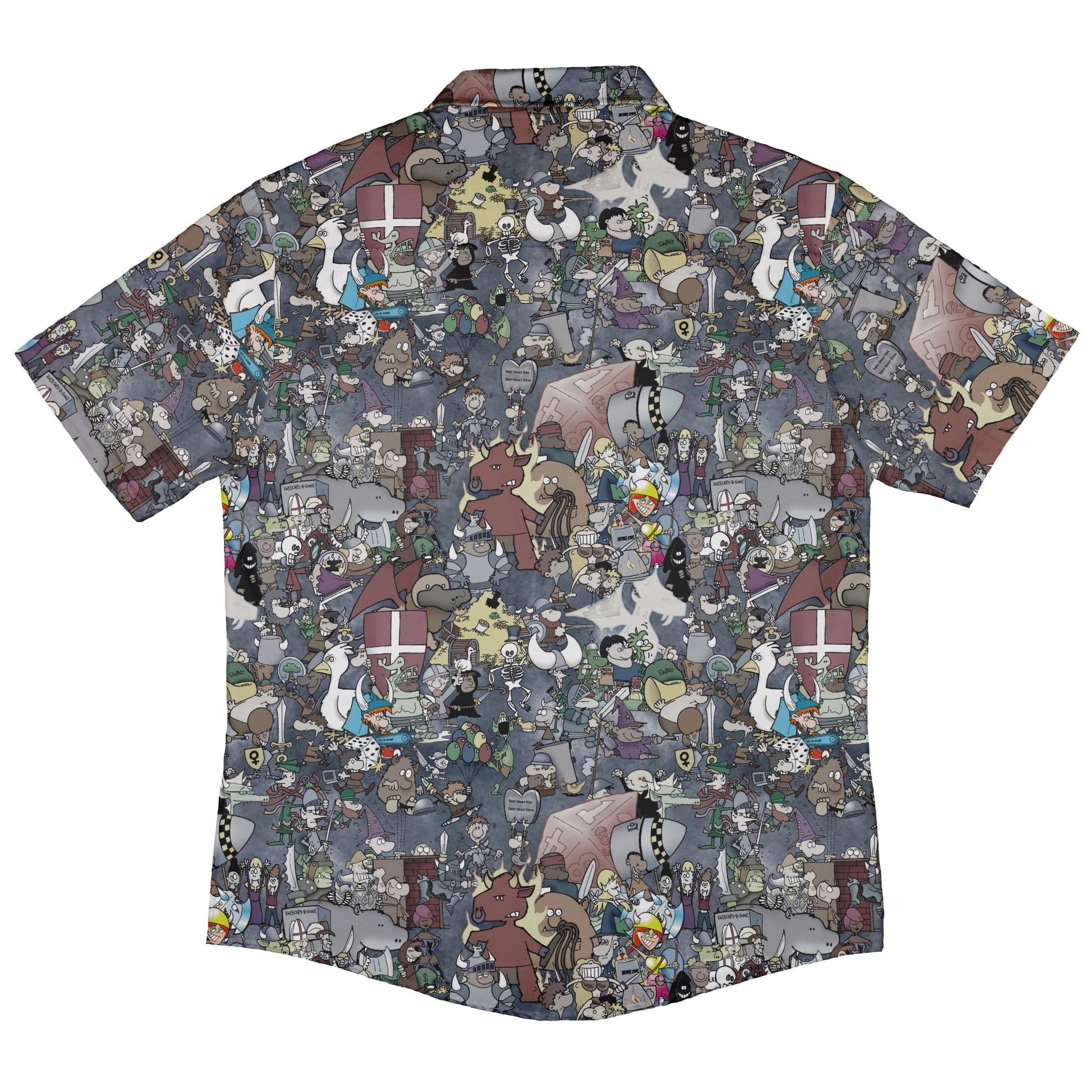 Munchkin Mashup Mania Button Up Shirt - board game print - Designs by Nathan - Munchkin print