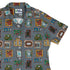 Murder Mystery Board Game Curvy Button Up Shirt Geek Nerd board game print Designs by Nathan women