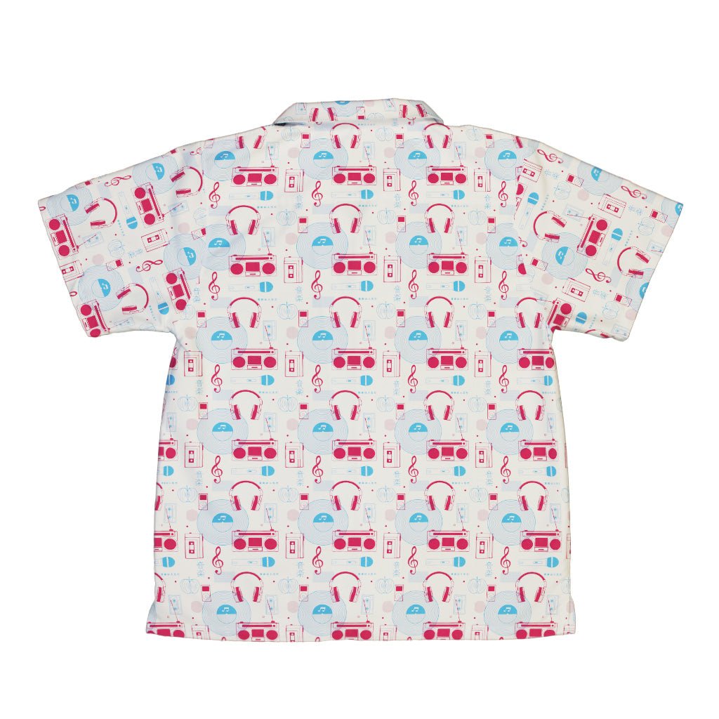 Music Paraphernalia Youth Hawaiian Shirt Geek Nerd 0925 Design by Tobe Fonseca FLOW DESC WRITING