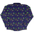 Neon Retro Dice Long Sleeve Button Up Shirt Geek Nerd adult sizing Design by Heather Davenport dnd & rpg print