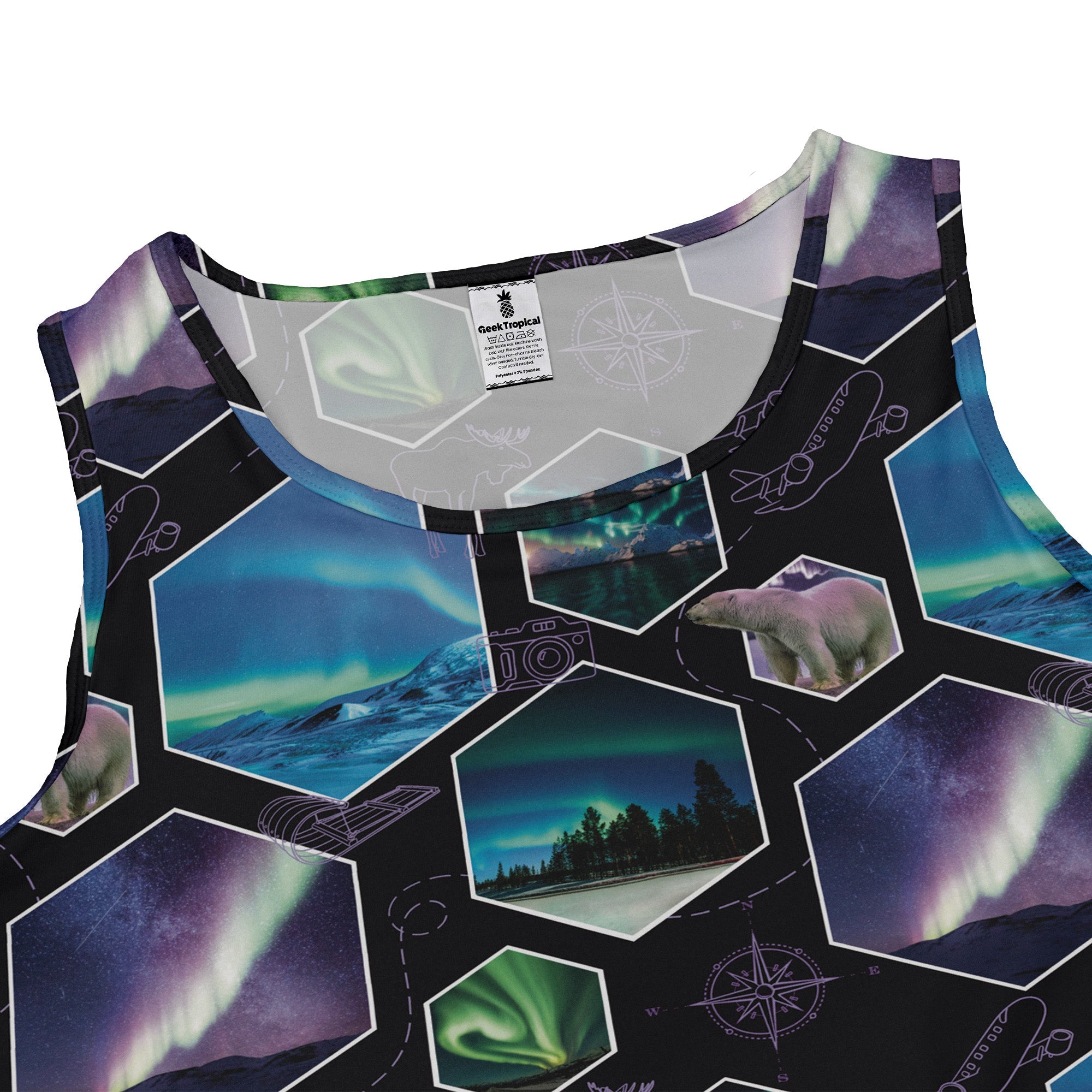 Northern Lights Wonder Dress Geek Nerd 0925 Botany Print Designs by Nathan