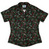 O Christmas Tree Music Notes Curvy Button Up Shirt Geek Nerd Christmas Print music print women