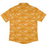 Orange Dinosaur Bones Button Up Shirt - adult sizing - dinosaur print -