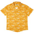Orange Dinosaur Bones Button Up Shirt - adult sizing - dinosaur print -
