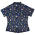 Outer Space Birthday Curvy Button Up Shirt Geek Nerd Design by Zirkus Design outer space & astronaut print q225