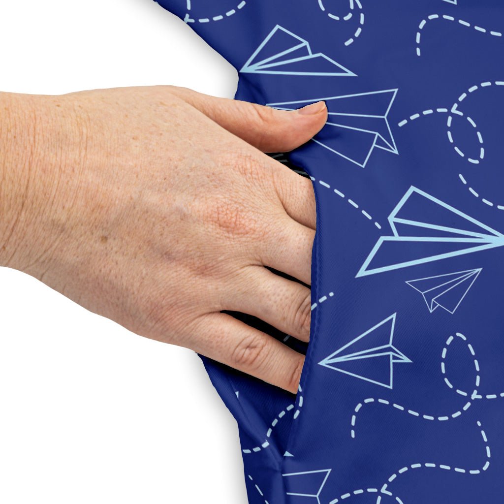 Paper Airplanes Blue Dress Geek Nerd 0925 aviation print Design by Heather Davenport