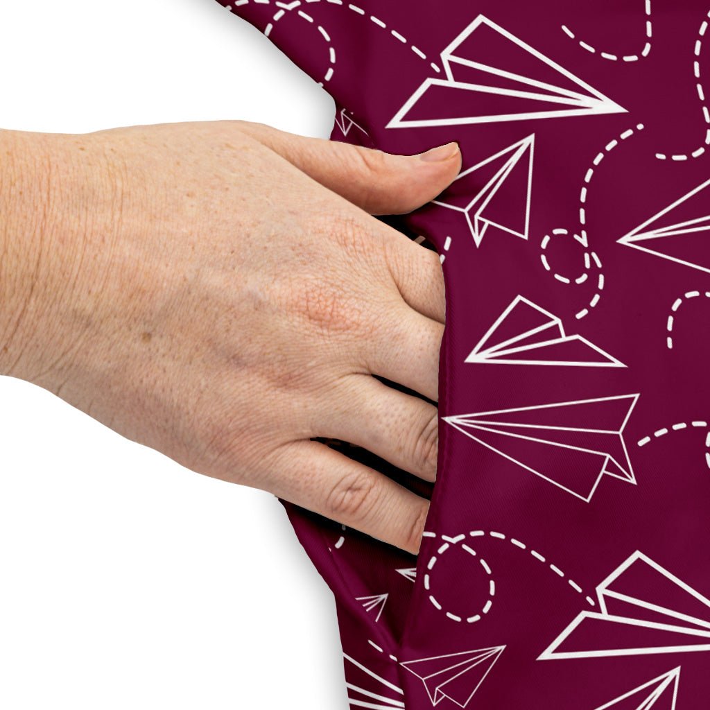 Paper Airplanes Red Dress Geek Nerd 0925 aviation print Design by Heather Davenport