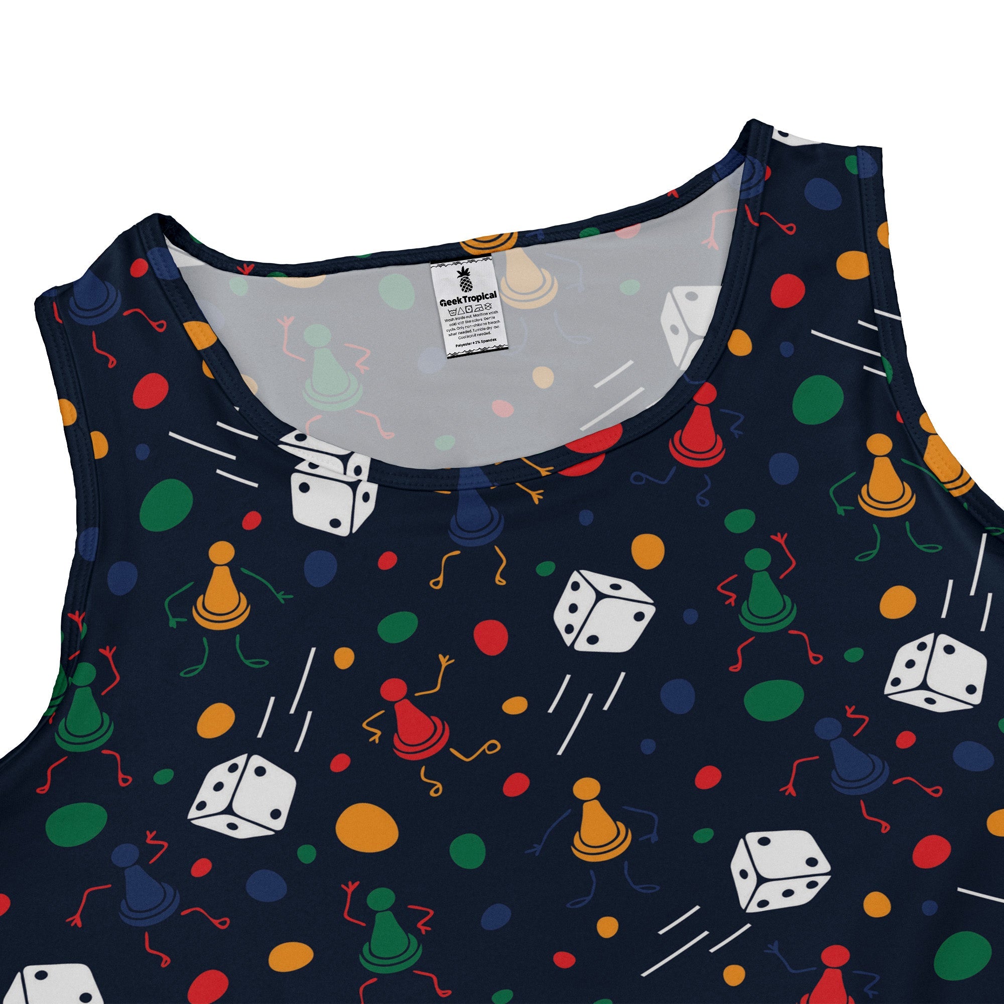 Pawn Party Blue Board Game Dress Geek Nerd board game print lx - C