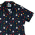 Pawn Party Blue Board Game Curvy Button Up Shirt Geek Nerd board game print women