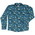 Pilot Uniform Long Sleeve Button Up Shirt Geek Nerd adult sizing aviation print Design by Zirkus Design