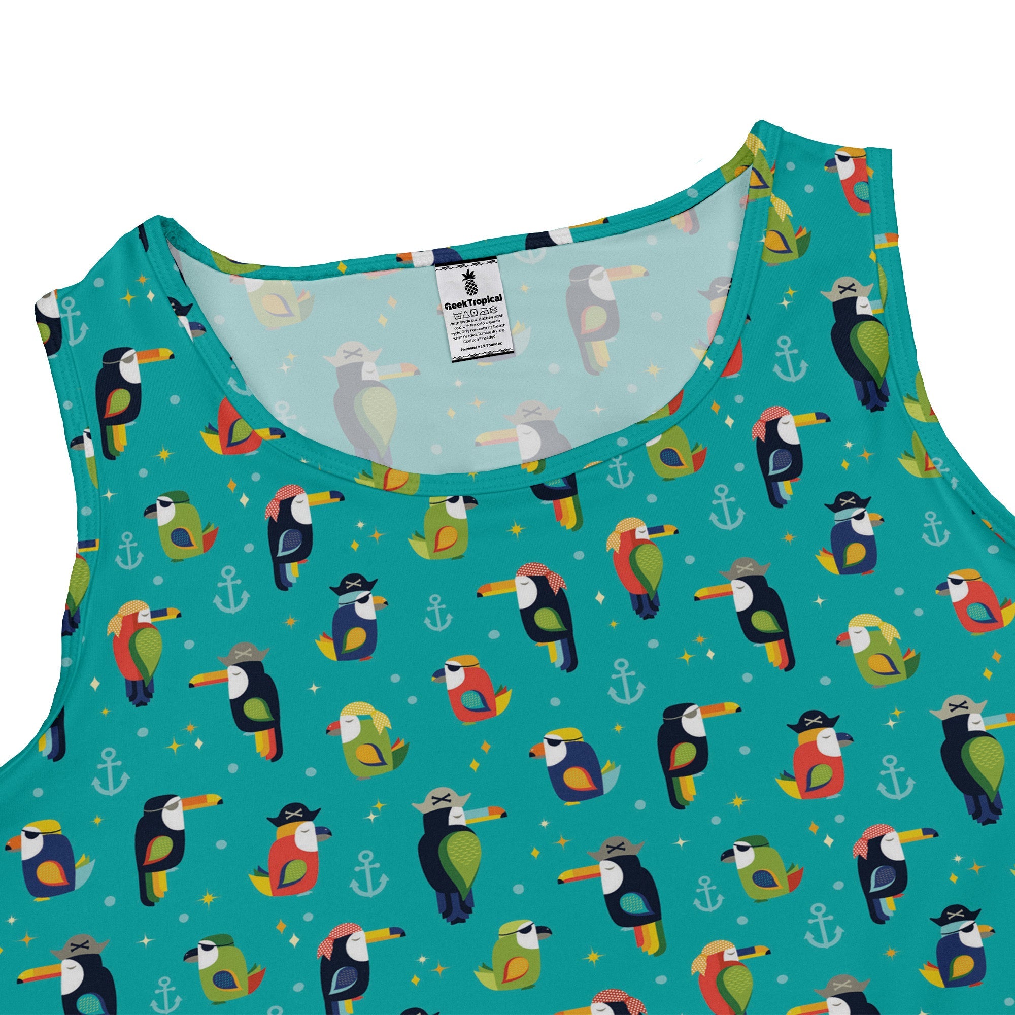 Pirate Toucans Dress Geek Nerd animal patterns Design by Zirkus Design funny prints