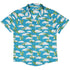 Pixel Dragon Video Game Sky Button Up Shirt Geek Nerd adult sizing Designs by Nathan fantasy prints