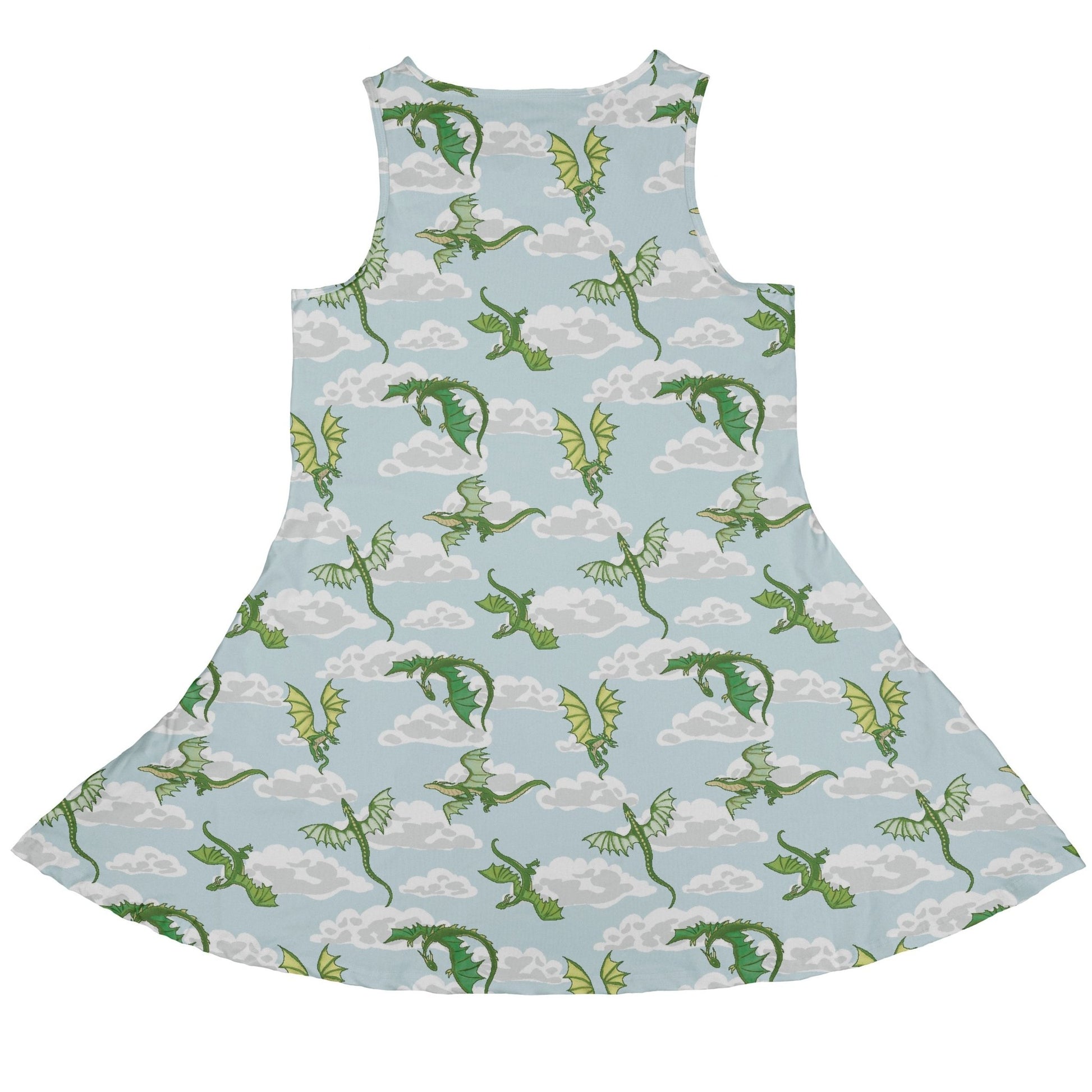 Pixel Dragon Video Game Mist Dress Geek Nerd Designs by Nathan fantasy prints lx - C