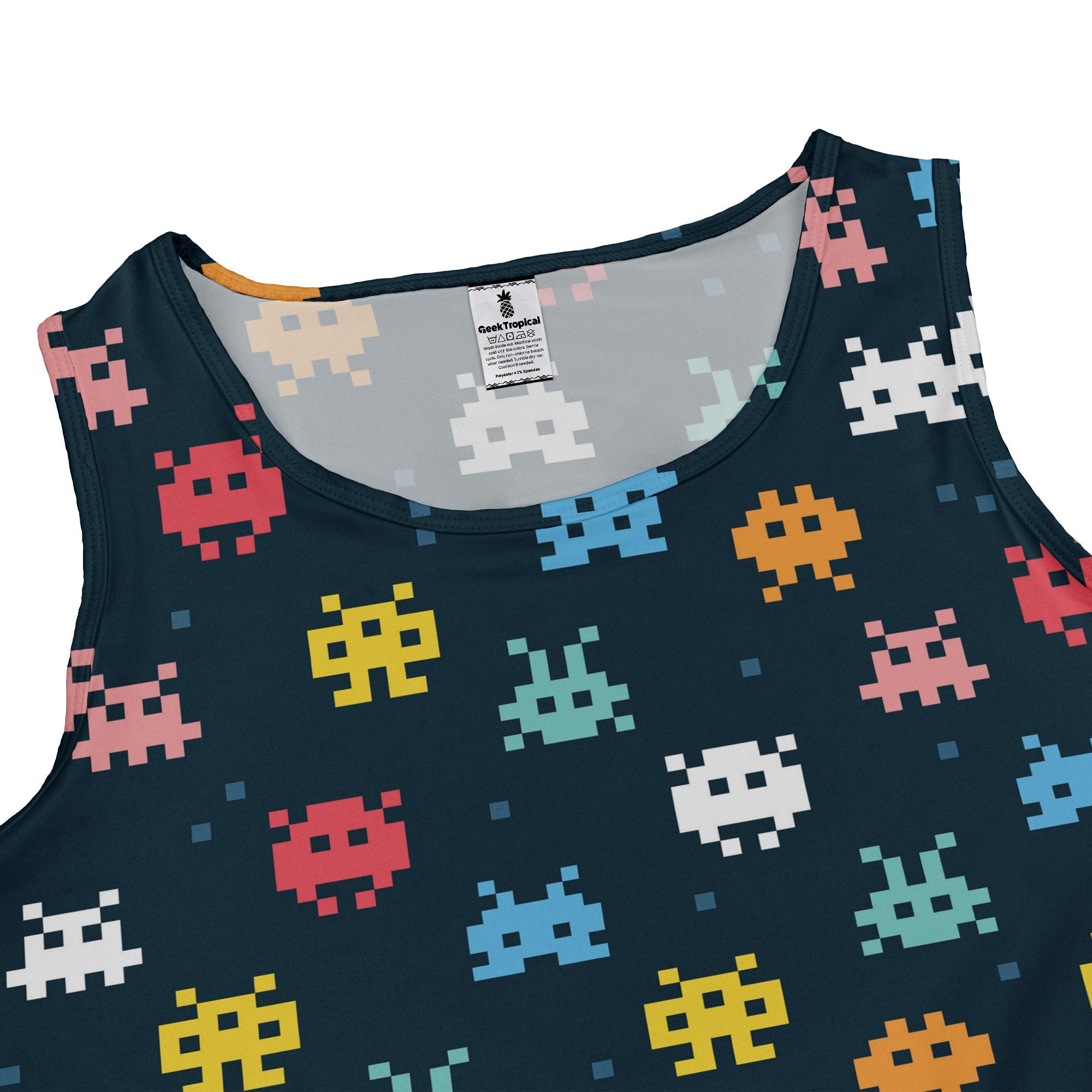 Pixel Monsters Teal Video Game Dress Geek Nerd lx - C video game arcade print