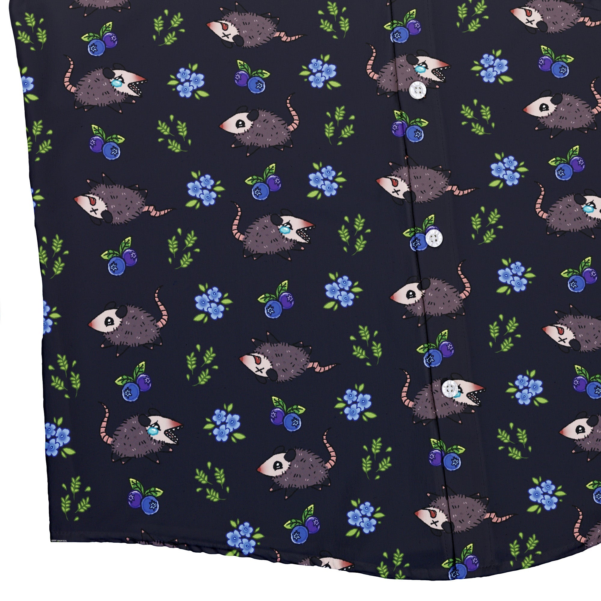 Playing Possum Button Up Shirt Geek Nerd 0925 adult sizing All Adult Button Up Shirts