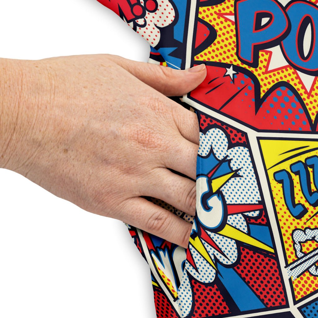Pop Art Comic Book Red Dress Geek Nerd adult sizing