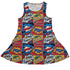 Pop Art Comic Book Red Dress Geek Nerd adult sizing