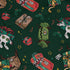 Present Mimics Green Long Sleeve Button Up Shirt Geek Nerd adult sizing Christmas Print Design by Ardi Tong