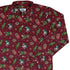 Present Mimics Red Long Sleeve Button Up Shirt Geek Nerd adult sizing Christmas Print Design by Ardi Tong