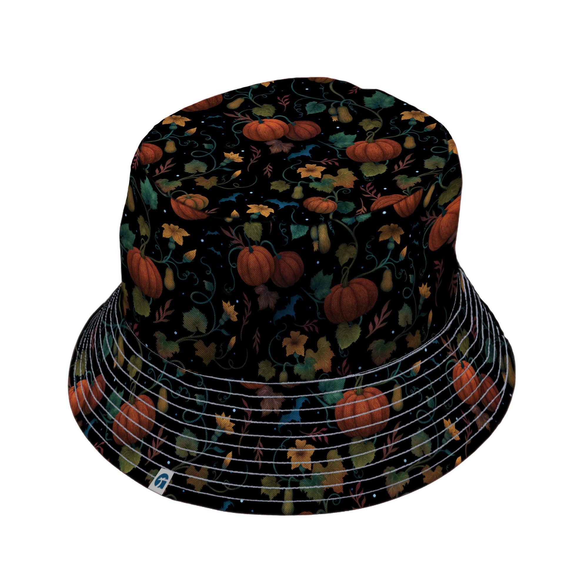Pumpkin Bats Bucket Hat Geek Nerd 0925 Animal Patterns Botany Print