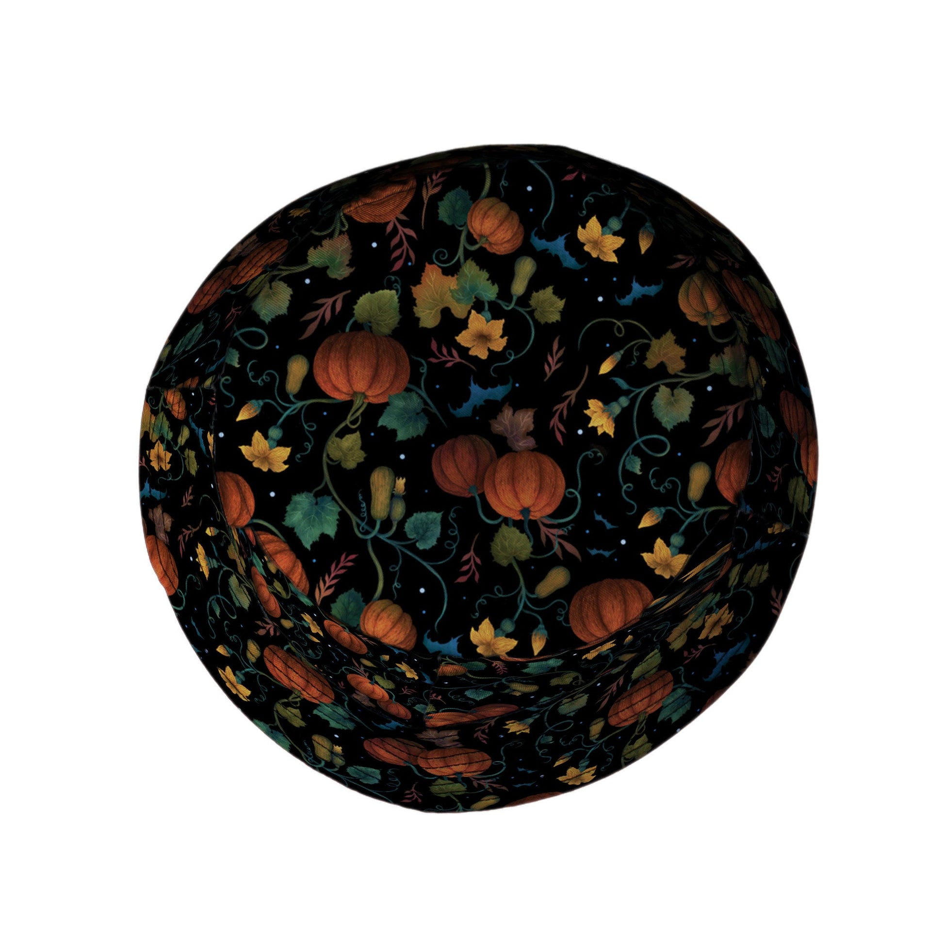 Pumpkin Bats Bucket Hat Geek Nerd 0925 Animal Patterns Botany Print