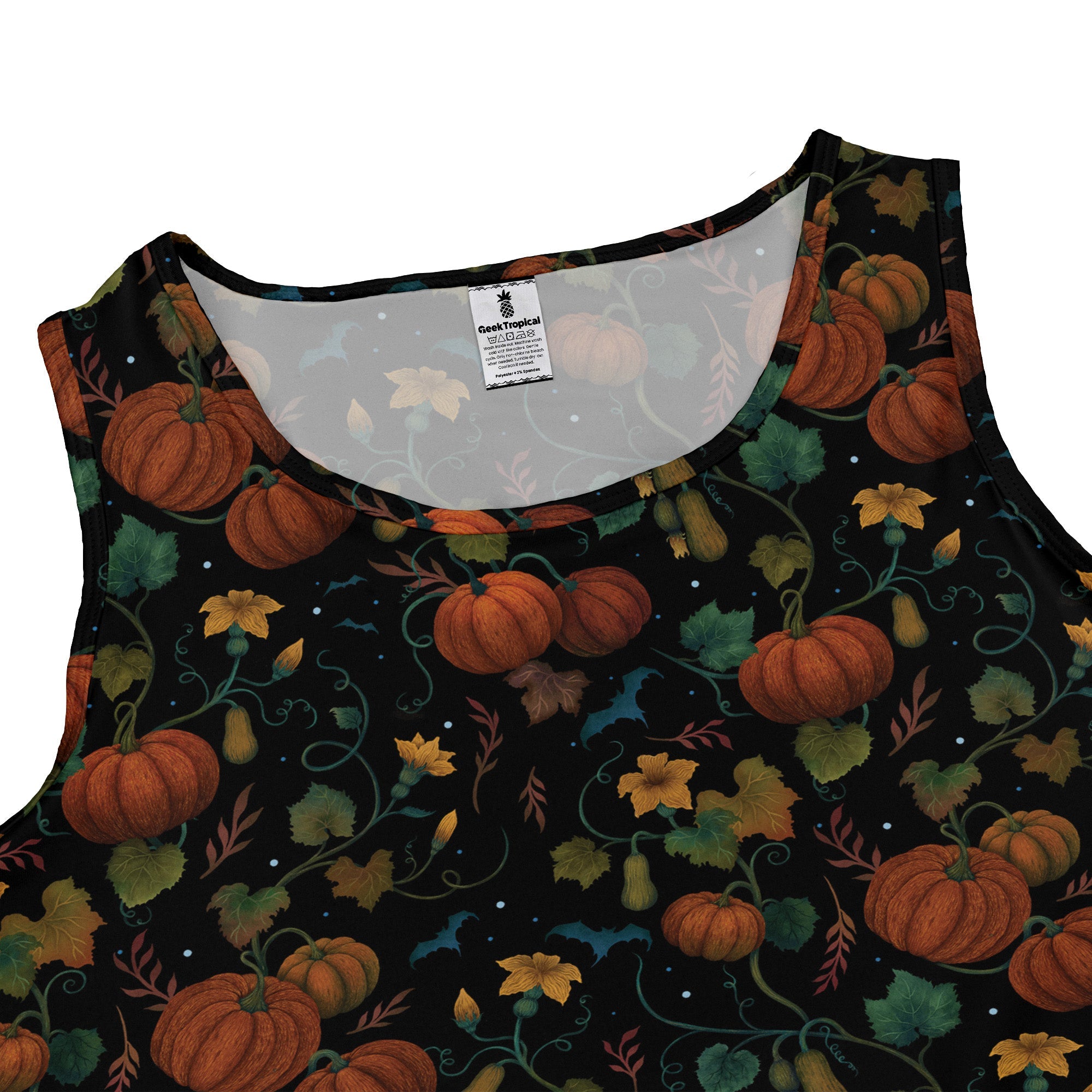 Pumpkin Bats Dress Geek Nerd 0925 Animal Patterns Botany Print
