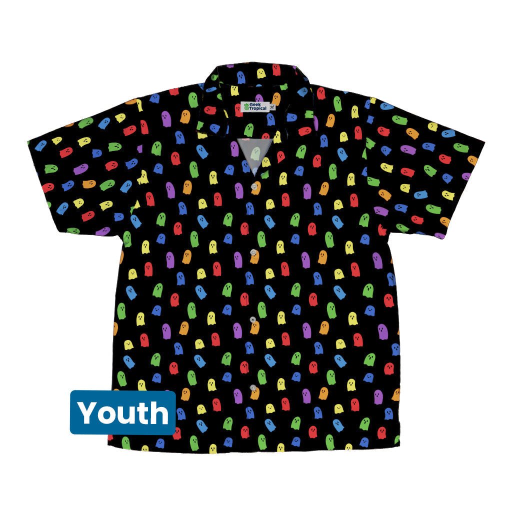 Rainbow Kawaii Ghosts Youth Hawaiian Shirt Geek Nerd 0925 Anime Design by Tobe Fonseca