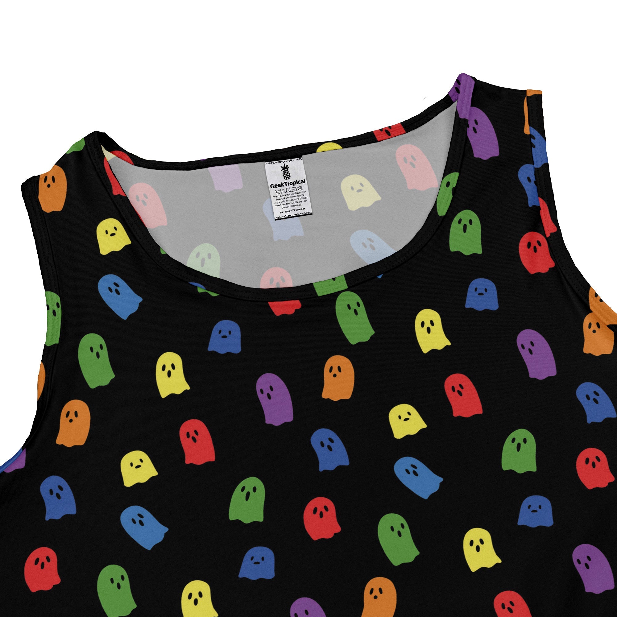 Rainbow Kawaii Ghosts Dress Geek Nerd 0925 Design by Tobe Fonseca Fantasy Prints