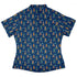 Retro Kitsch Rocker Curvy Button Up Shirt Geek Nerd Design by Zirkus Design outer space & astronaut print q225