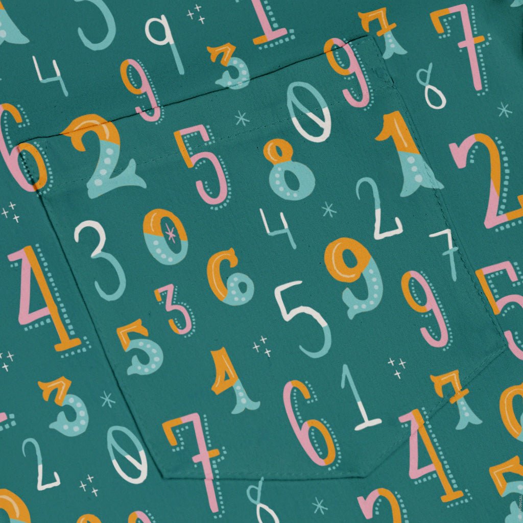 Retro Math Button Up Shirt Geek Nerd adult sizing Design by Zirkus Design mathematics print