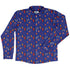 Retro Star Dice Long Sleeve Button Up Shirt Geek Nerd adult sizing Design by Heather Davenport dnd & rpg print