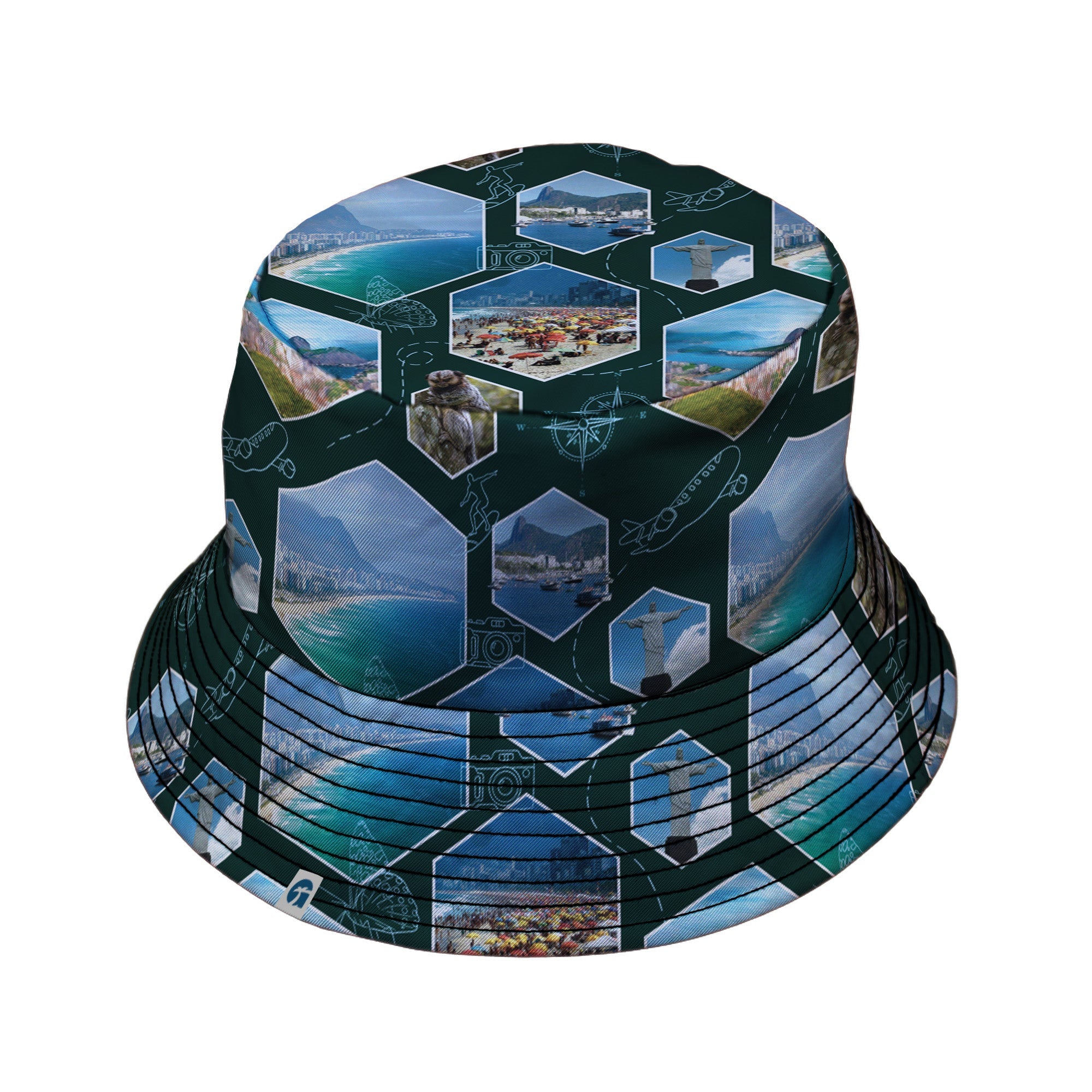 Rio Janeiro Wonder Bucket Hat Geek Nerd 0925 Designs by Nathan FLOW DESC WRITING