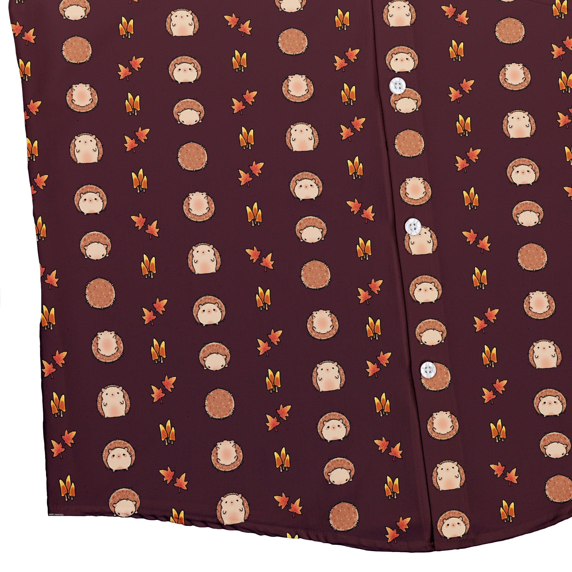 Rolling Hedgehogs Button Up Shirt Geek Nerd 0925 adult sizing All Adult Button Up Shirts