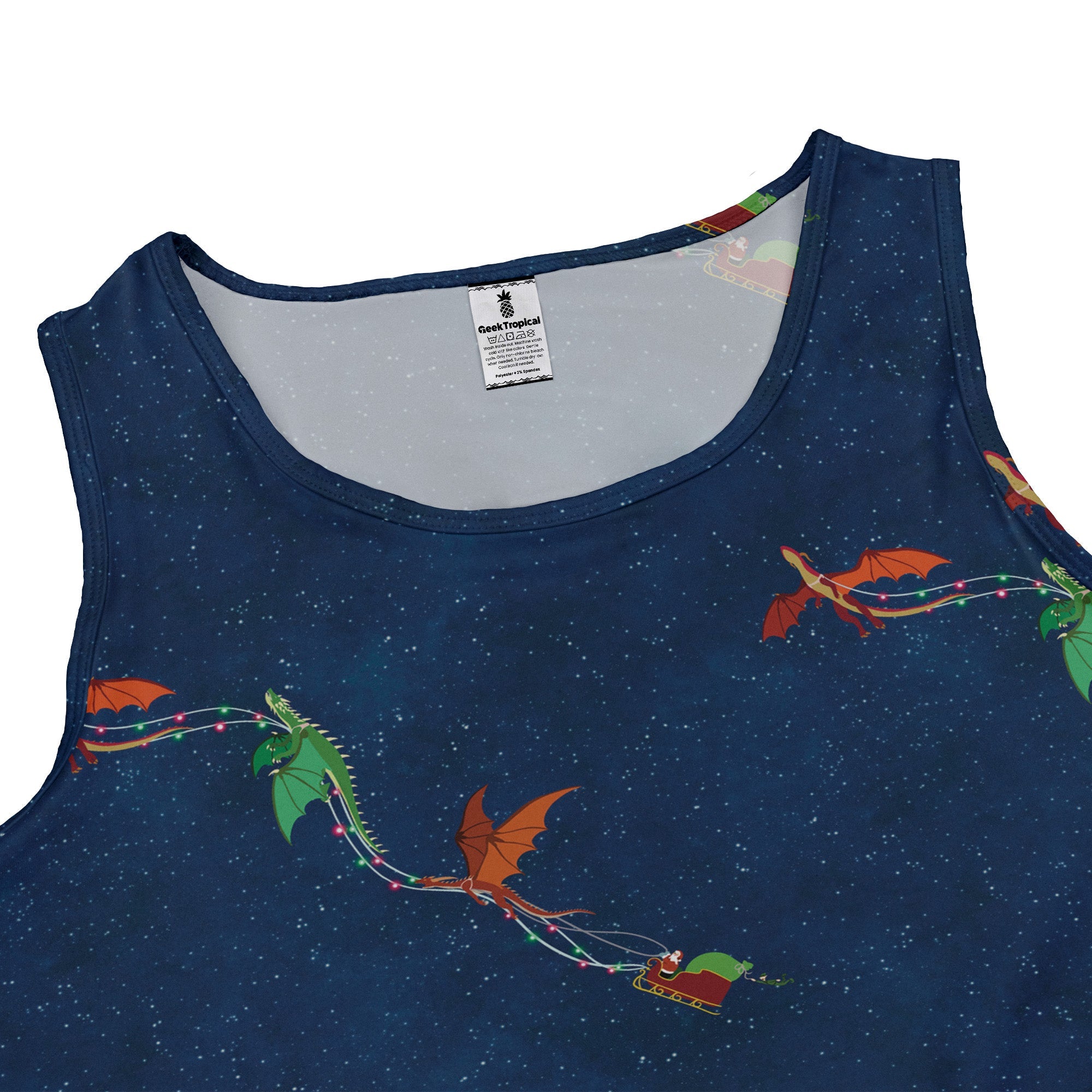 Santa Sleigh Dragons Dress Geek Nerd Christmas Print Designs by Nathan lx - C
