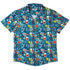 Science Lab Blue Science Button Up Shirt - adult sizing - science print -