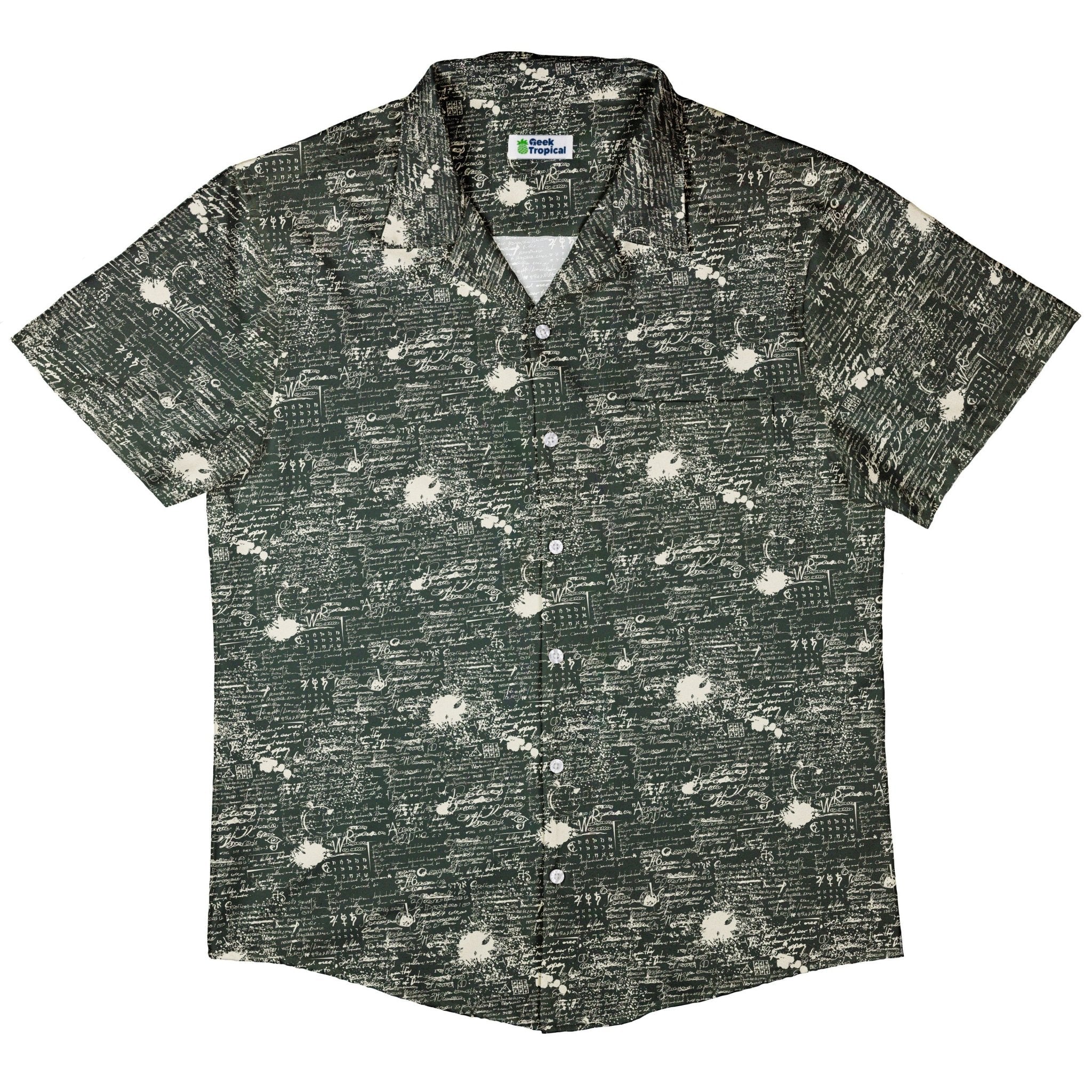 Scripted Ink Button Up Shirt - adult sizing - Book Prints -