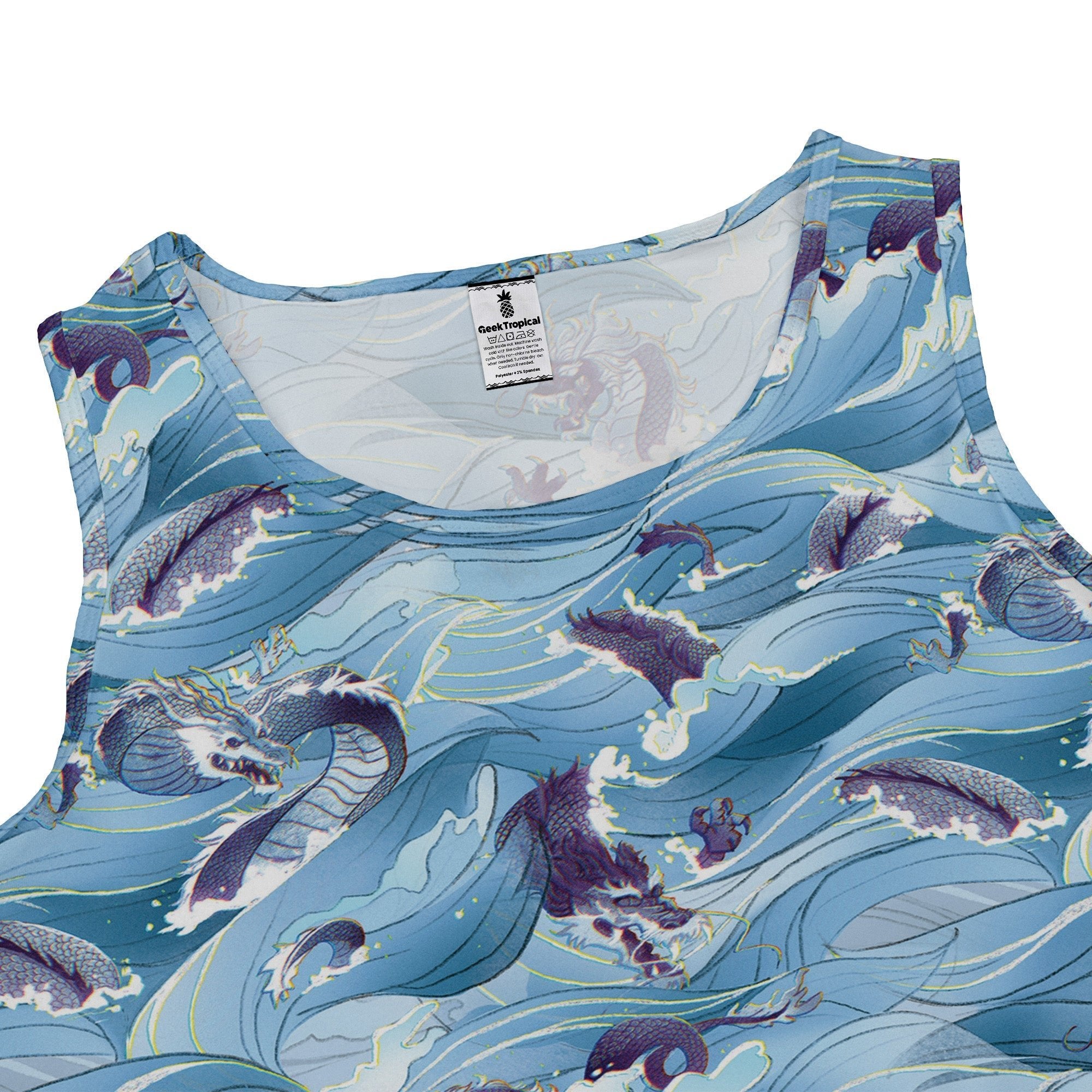 Serpent Of The Sea Blue Anime Dress Geek Nerd Anime Design by Claire Murphy Fantasy Prints