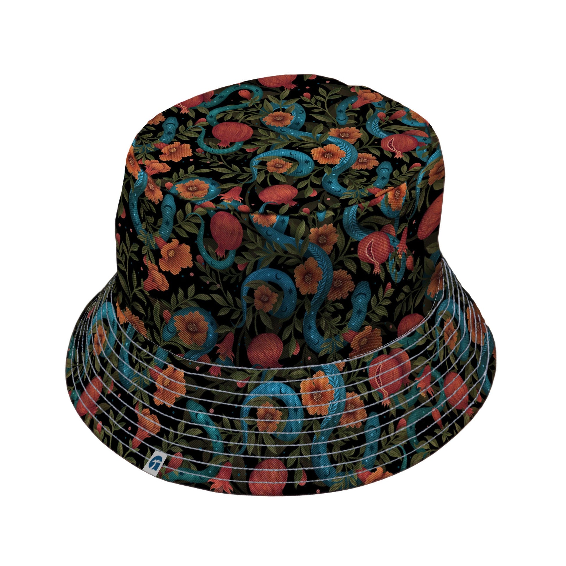 Serpentine Blossom Bucket Hat Geek Nerd 0925 Animal Patterns Botany Print